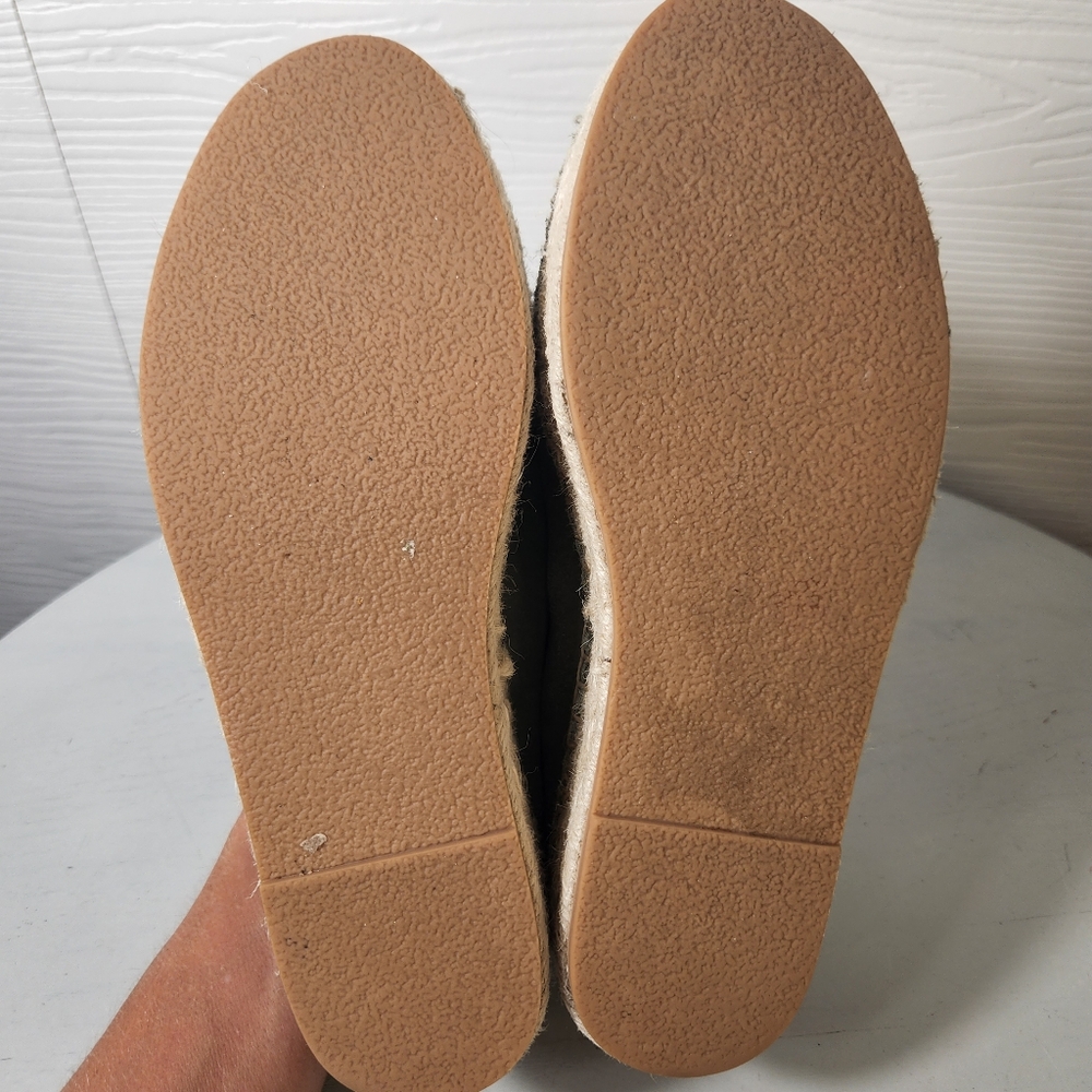Talbots Quinn Horsebit Bow Suede Platform Espadrilles Slip On Shoes Sagebrush 7 - Picture 8 of 10
